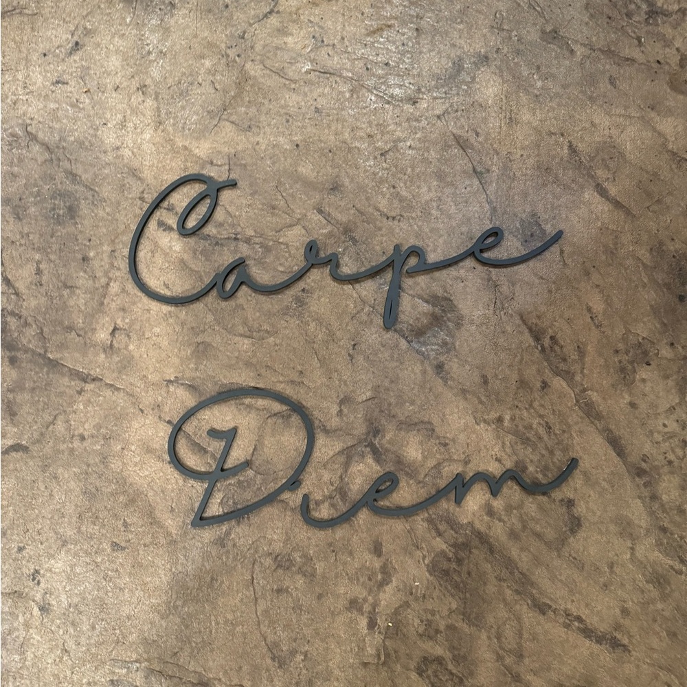 Carpe Diem Wood Cutout Wall art